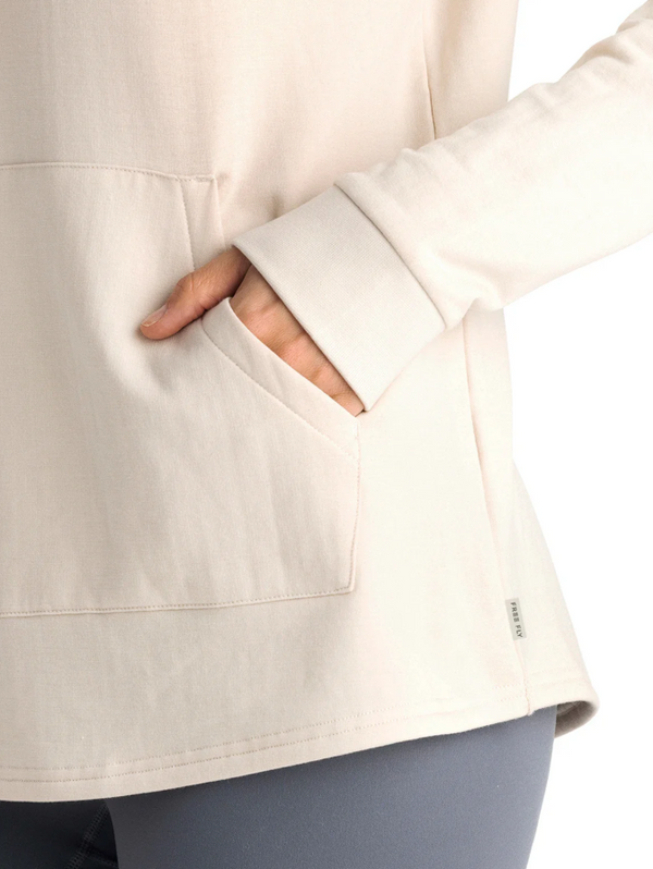 Women's Bamboo Lightweight Fleece Hoodie - Stone