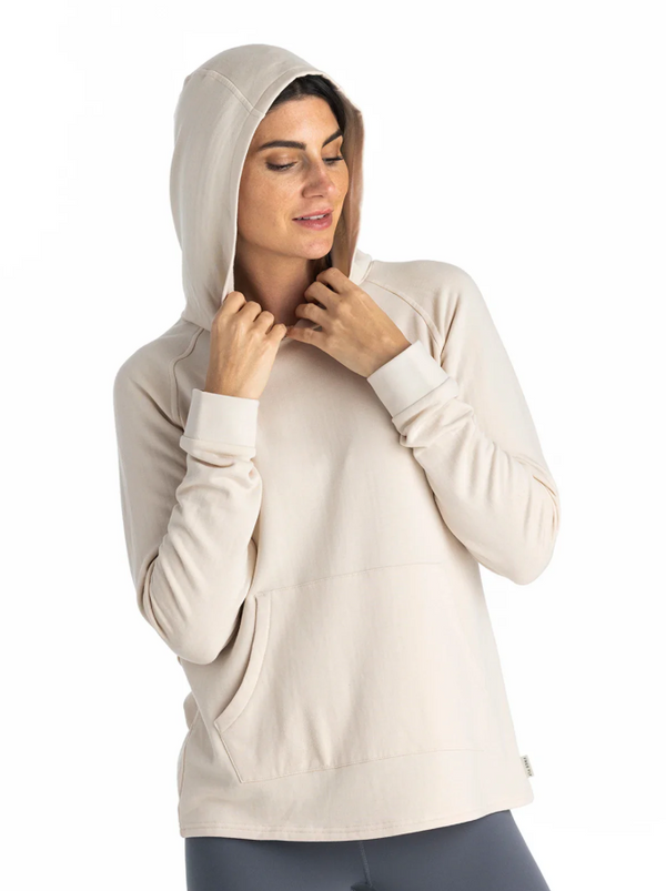 Women's Bamboo Lightweight Fleece Hoodie - Stone