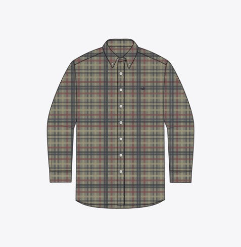 Barnstable Lines Performance Dress Shirt - Sage & Navy