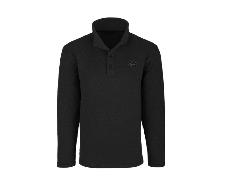 Delta Quilted Sweatshirt - Caviar Black Heather