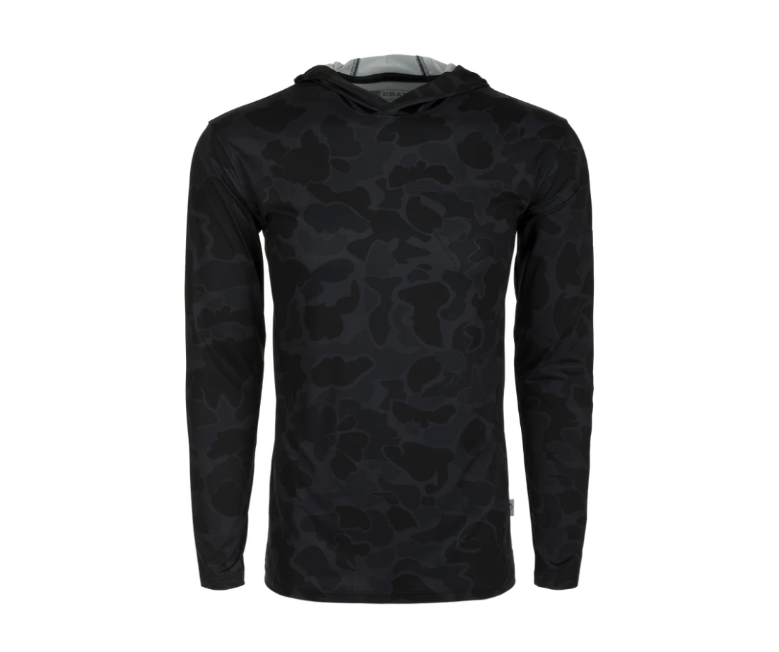 Youth Performance Hoodie - Black Old School Camo