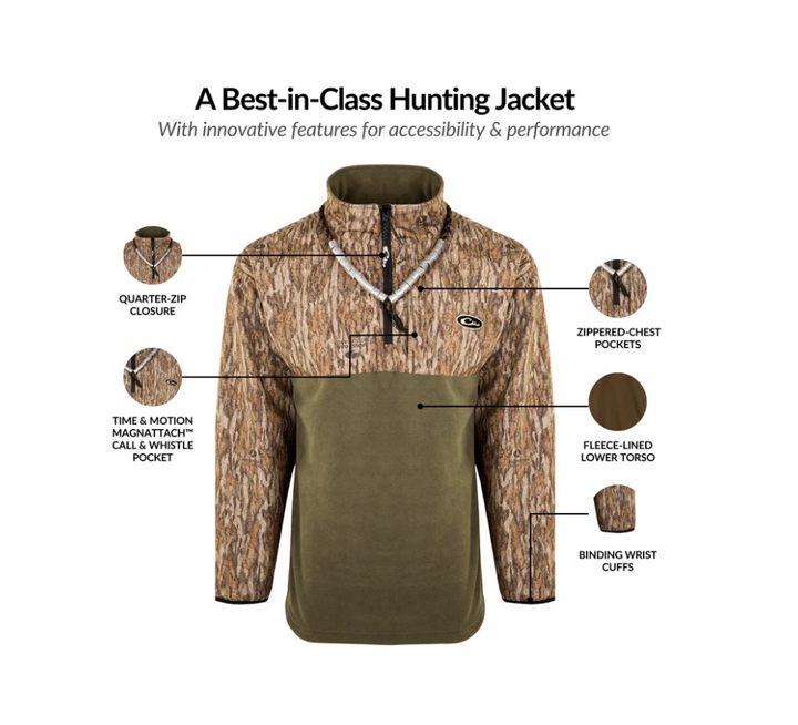 MST Quarter Zip Refuge Eqwader Jacket - Green Timber