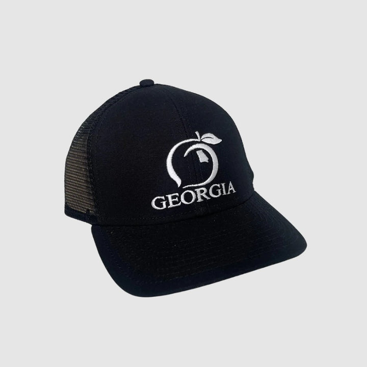 The Georgia Mesh Back Trucker Hat - Black