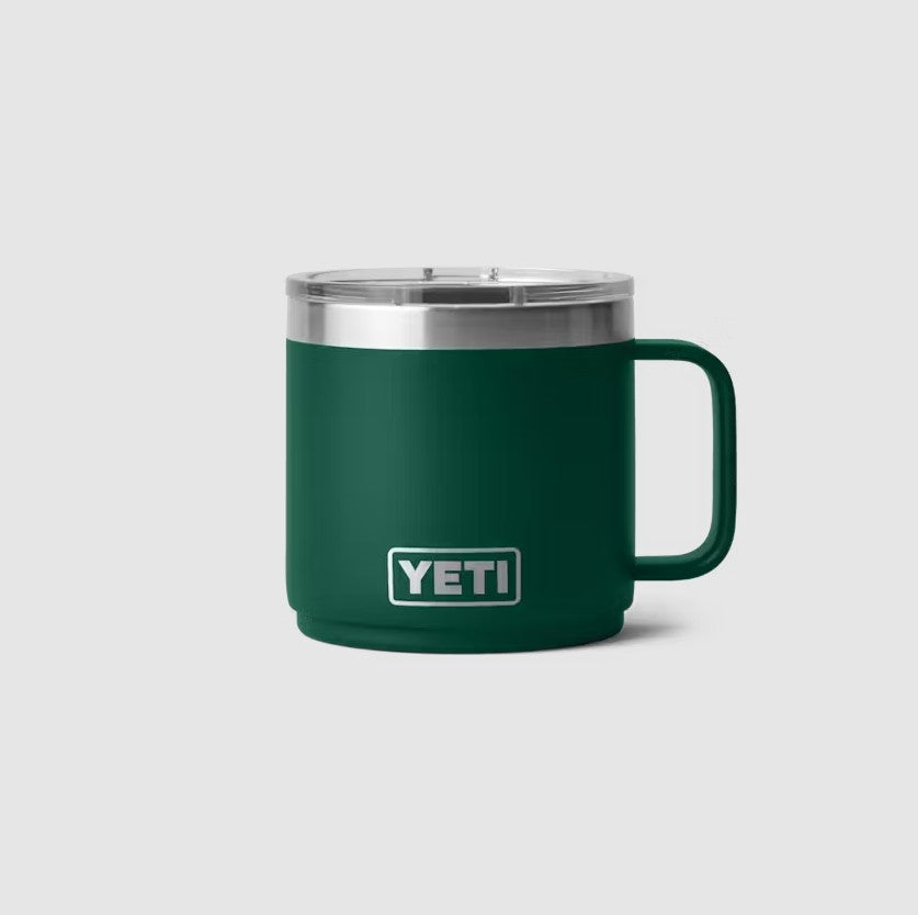 Rambler® 14 oz Stackable Mug With Durasip™ Ceramic Lining - Black Forest Green