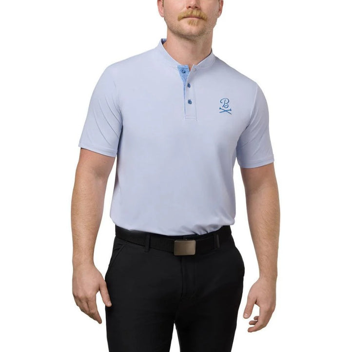 Barstool Golf Clubby Blade Collar Polo - Light Blue
