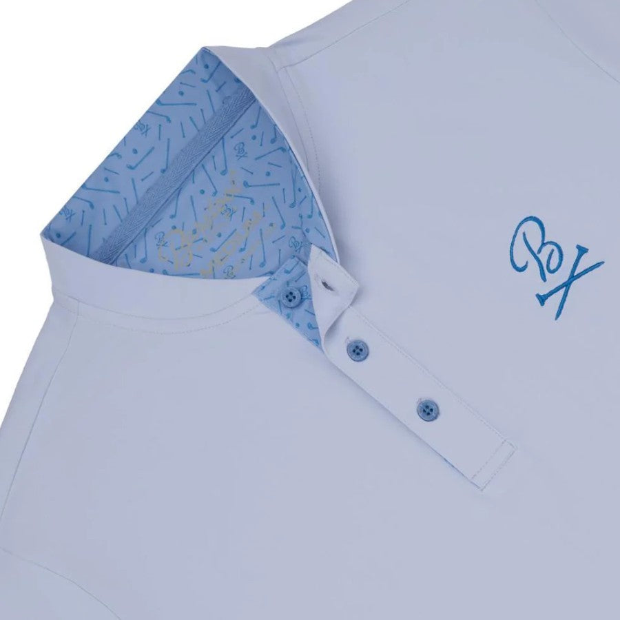 Barstool Golf Clubby Blade Collar Polo - Light Blue