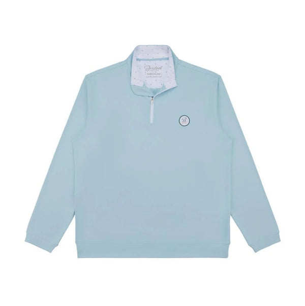 Barstool Golf Patch Quarter Zip - Light Blue