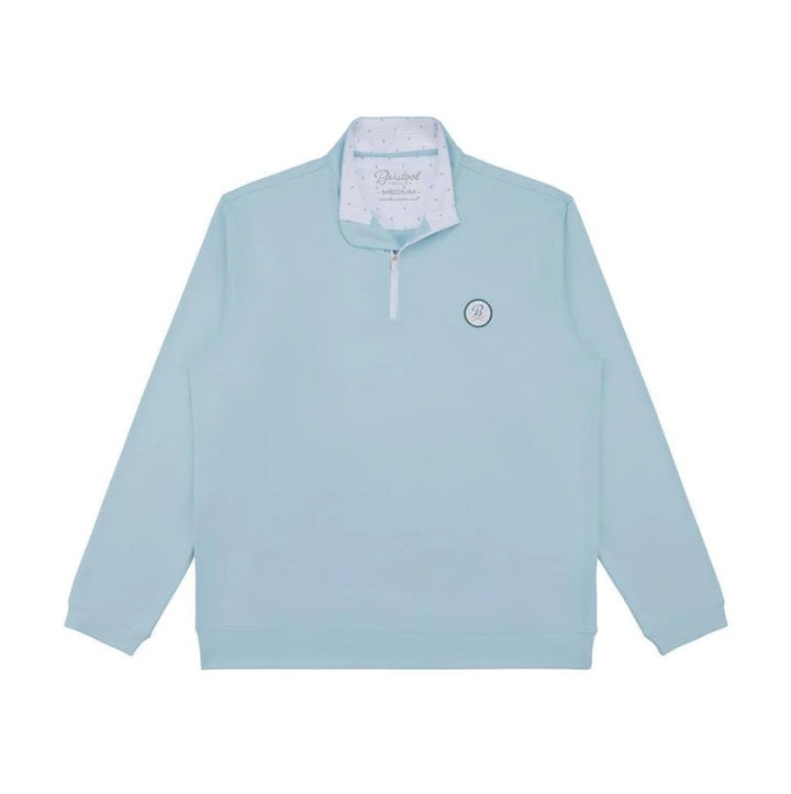 Barstool Golf Patch Quarter Zip - Light Blue