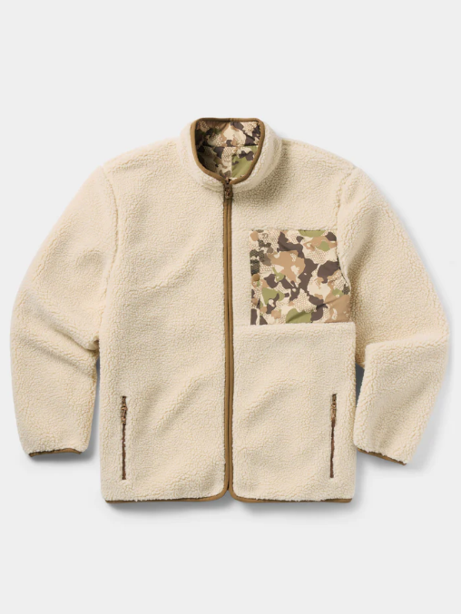 M's Reversible Sherpa Jacket - Natural & Wetland
