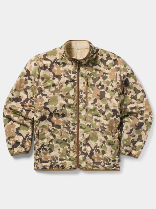 M's Reversible Sherpa Jacket - Natural & Wetland