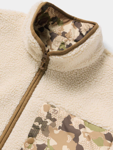 M's Reversible Sherpa Jacket - Natural & Wetland