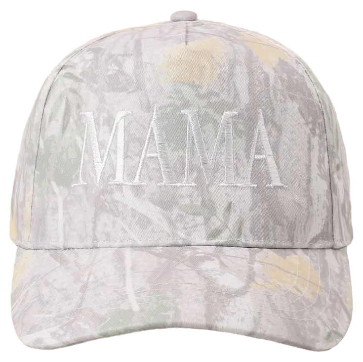 Mama Letter Embroidery Real Tree Camo Baseball Cap