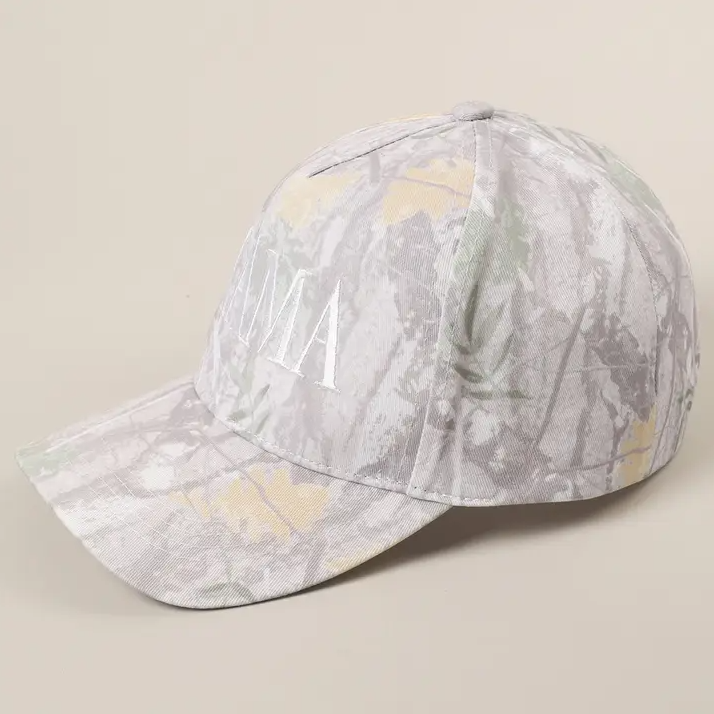 Mama Letter Embroidery Real Tree Camo Baseball Cap
