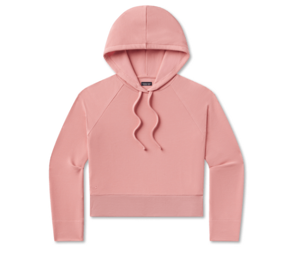 Reagan Relaxed Waffle Hoodie - Azalea