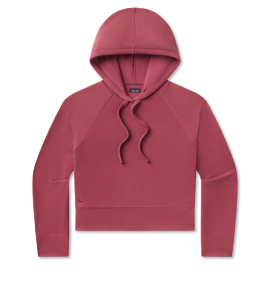 Reagan Relaxed Waffle Hoodie - Rhubarb