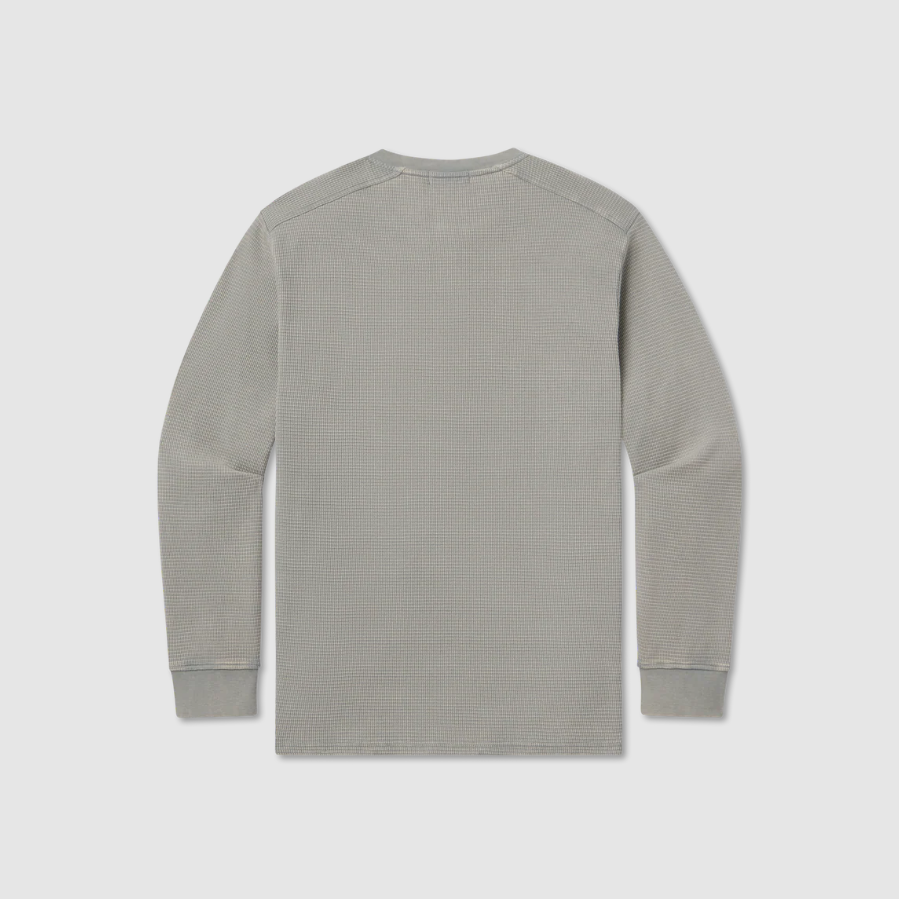 SEAWASH™ Vintage Waffle Henley Tee - Long Sleeve - Burnt Sage