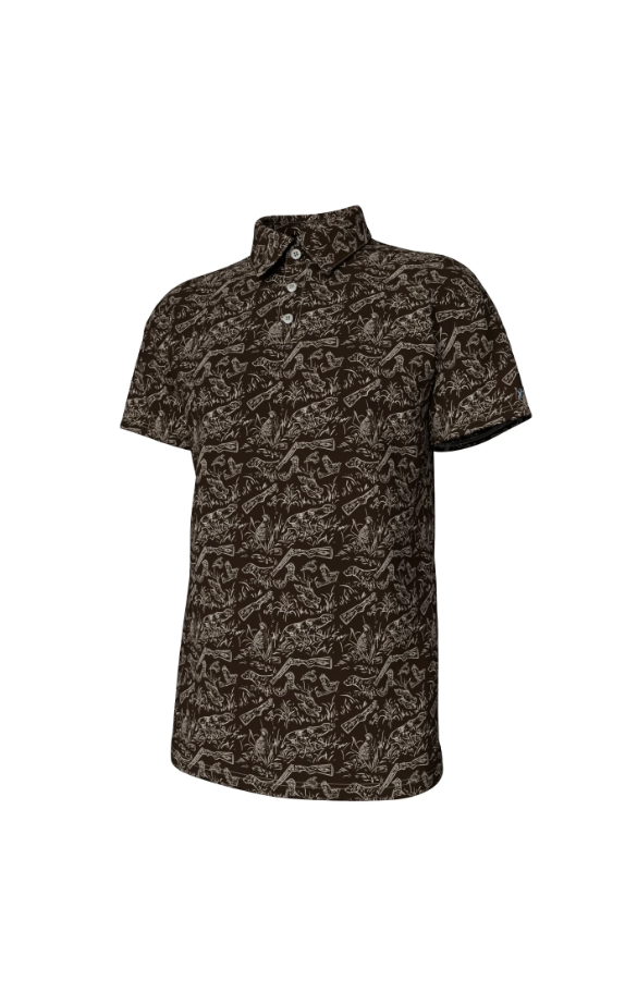 Pointer Pattern Performance Polo - Gunstock