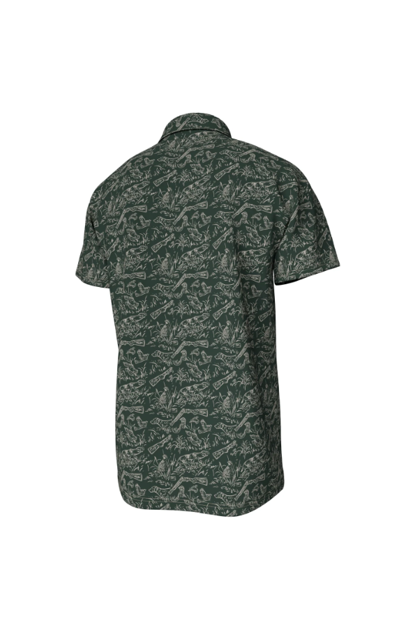 Pointer Pattern Performance Polo - Duck Green