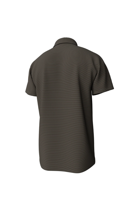 Hinton Stripe Performance Polo - Gunstock & Moon Mist