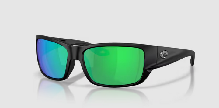 Youth Schoolie Matte Black Green Mirror 580P