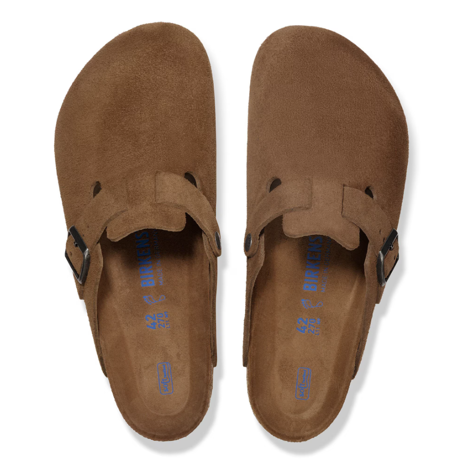 Boston Soft Footbed Suede Leather - Dark Tea Tonal