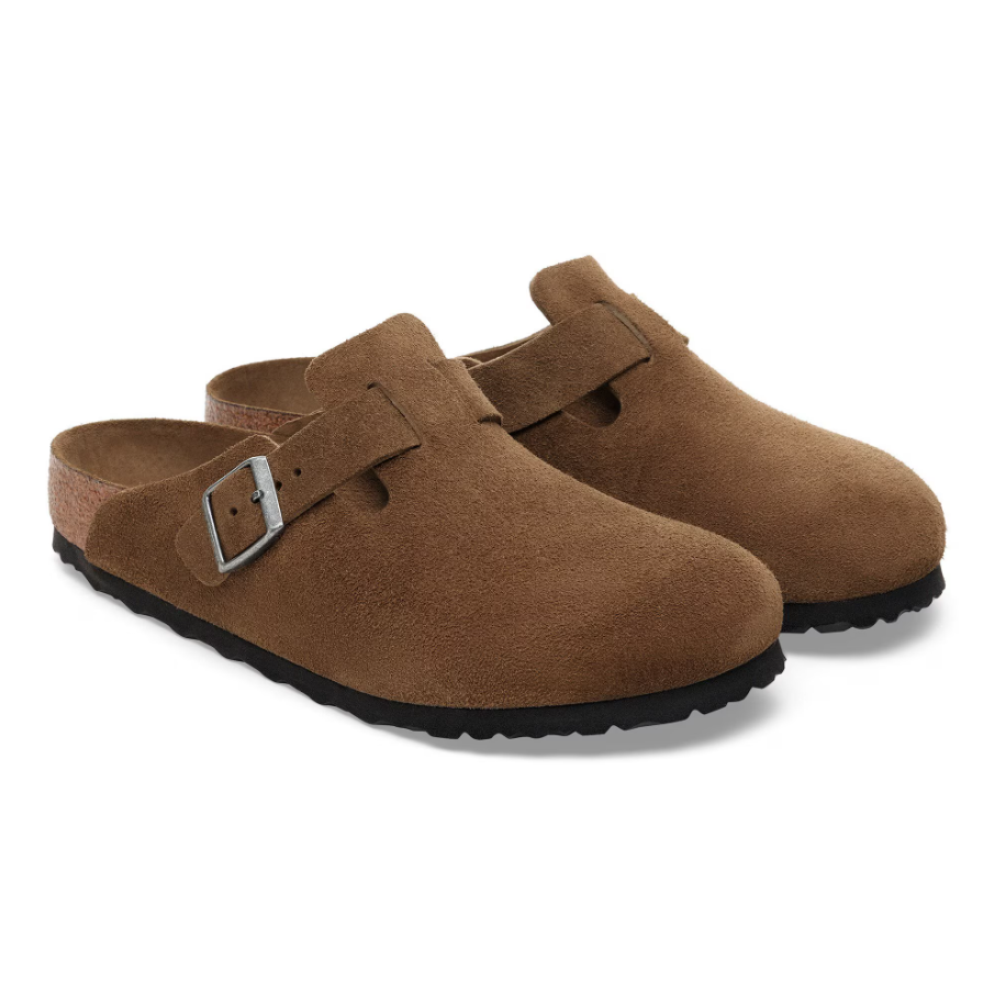 Boston Soft Footbed Suede Leather - Dark Tea Tonal