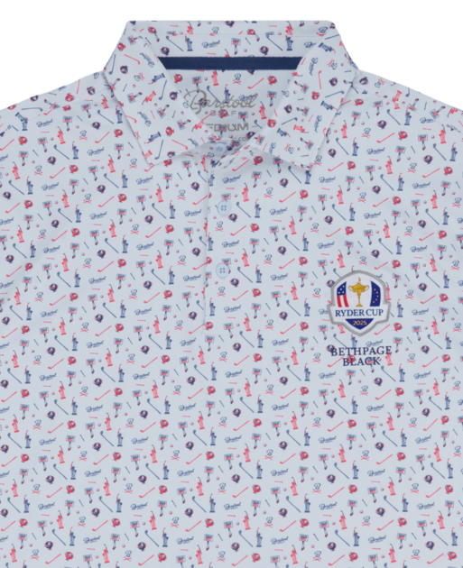 Barstool Golf x 2025 Ryder Cup Liberty Printed Polo - Baby Blue
