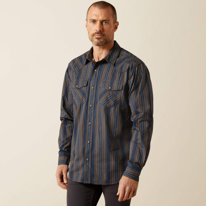 Horne Retro Snap Shirt - Navy