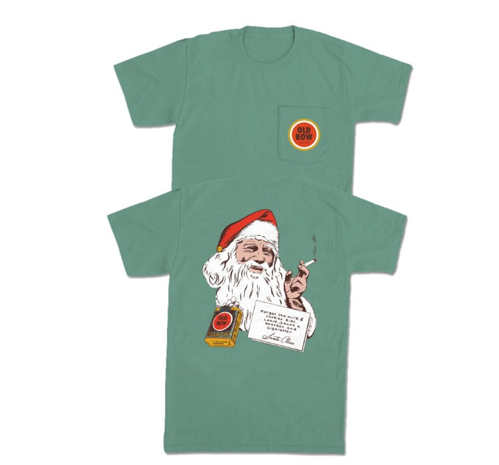 Smoking Santa Pocket Tee