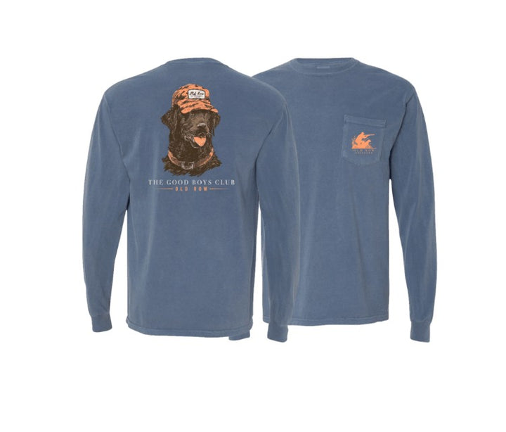 Outdoors Duck Dog Long Sleeve Pocket Tee