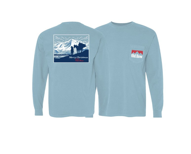 The Christmas Cowboy Long Sleeve Pocket Tee
