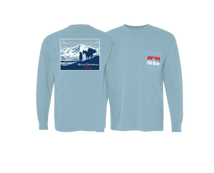 The Christmas Cowboy Long Sleeve Pocket Tee