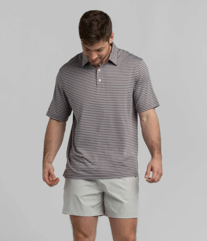 Crestline Stripe Polo - Lakeshore