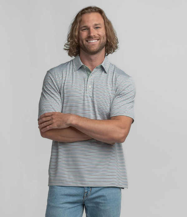 Sawgrass Stripe Polo - Alpine