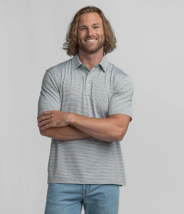 Sawgrass Stripe Polo - Alpine