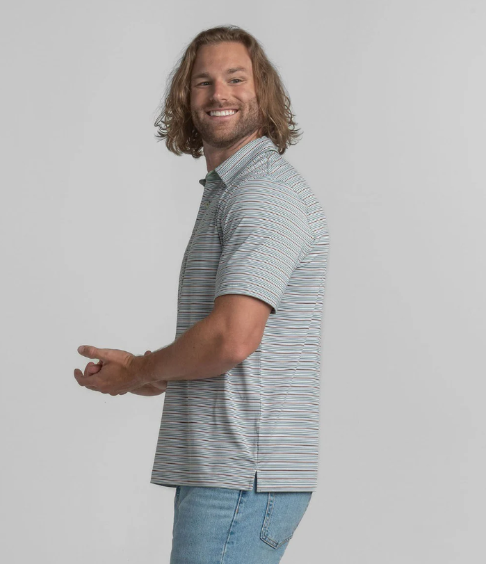 Sawgrass Stripe Polo - Alpine