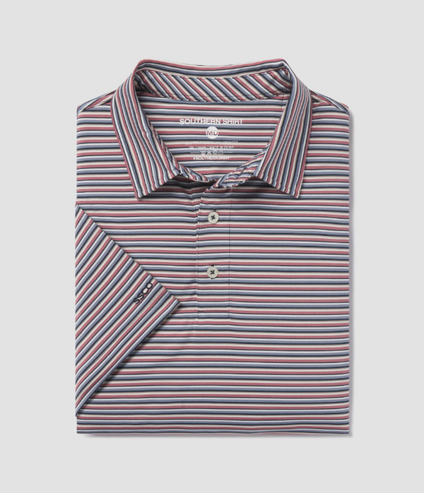 Tybee Stripe Polo - Patriotic