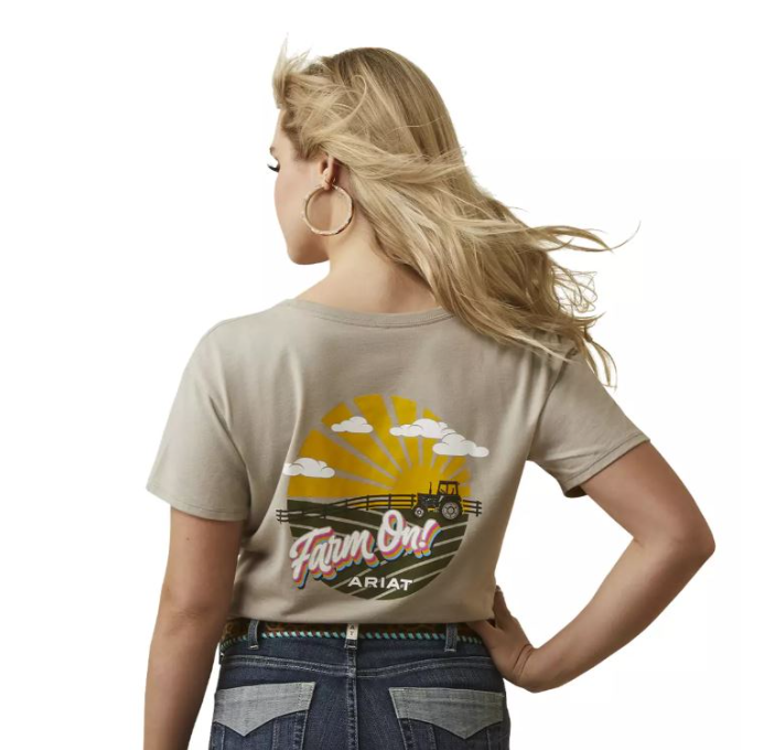 Ladies Ariat Farm On Graphic Tee