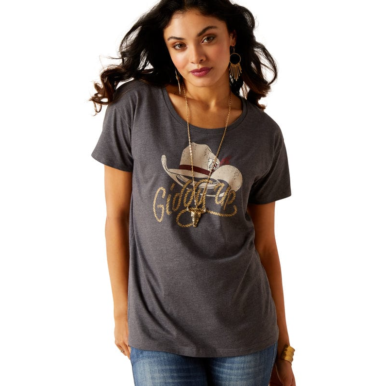 Ariat Women's Titanium Cowboy Hat Graphic T-Shirt