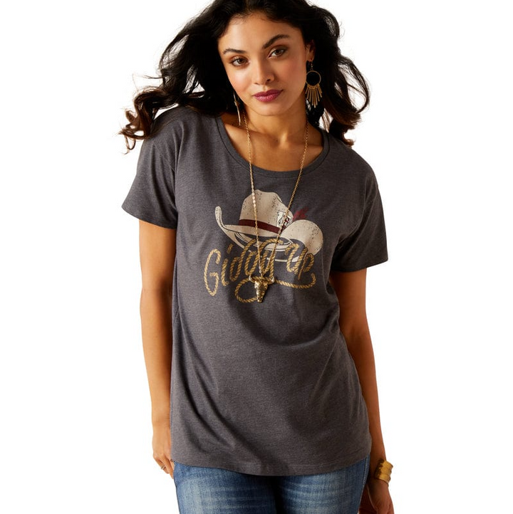 Ariat Women's Titanium Cowboy Hat Graphic T-Shirt