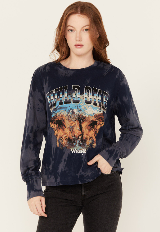 Wrangler Retro Women's Wild One Long Sleeve Graphic Tee