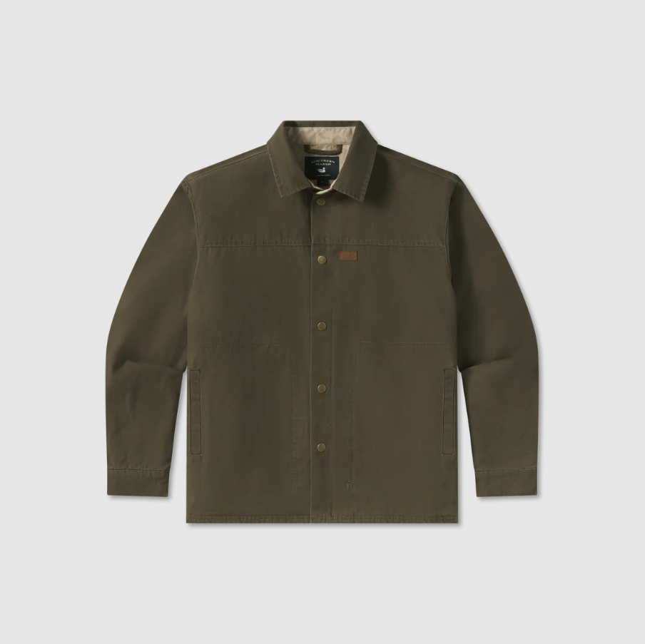 Bishop Rugged Canvas Jacket - Dark Olive
