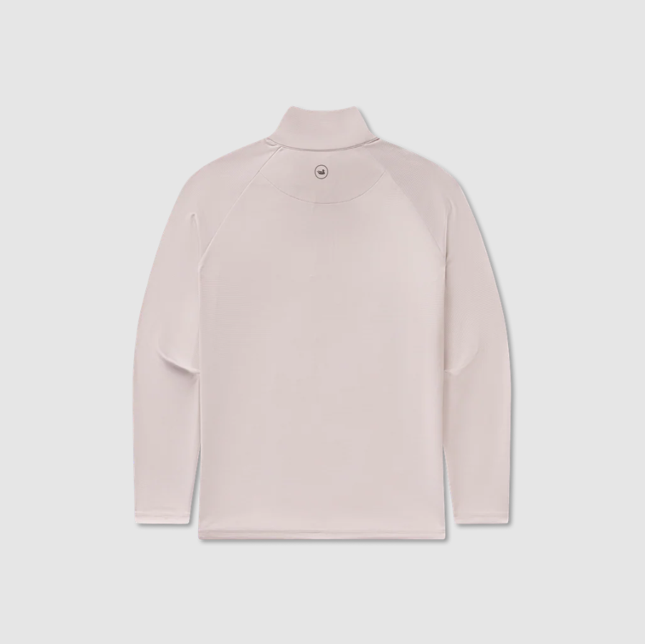 Southampton Performance Quarter Zip - Stripes - White & Gray
