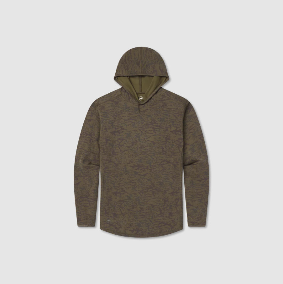 Birkdale MarshLUX Performance Hoodie- Burnt Taupe & Stone Brown