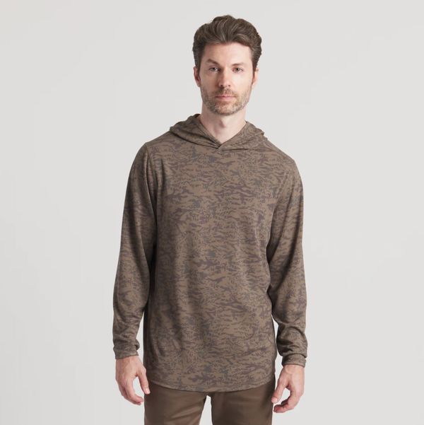 Birkdale MarshLUX Performance Hoodie- Burnt Taupe & Stone Brown