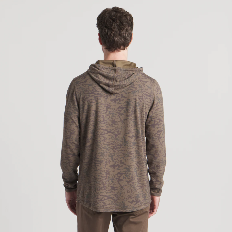 Birkdale MarshLUX Performance Hoodie- Burnt Taupe & Stone Brown