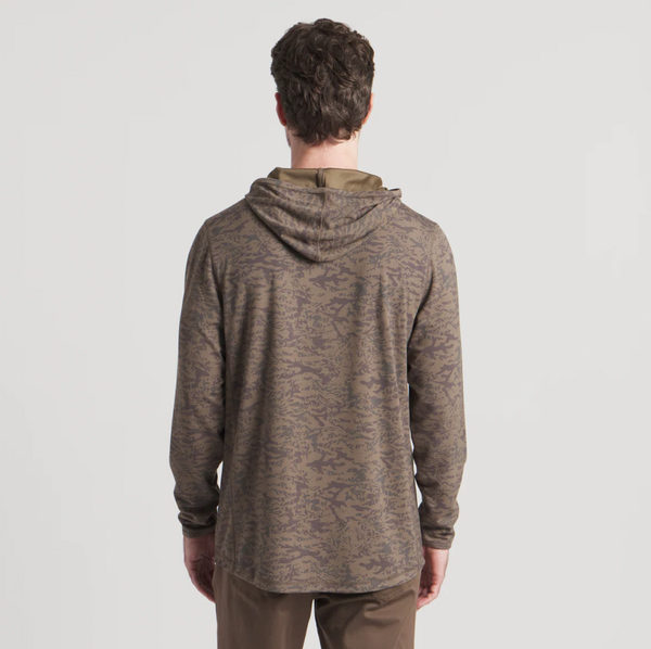 Birkdale MarshLUX Performance Hoodie- Burnt Taupe & Stone Brown