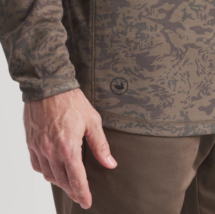 Birkdale MarshLUX Performance Hoodie- Burnt Taupe & Stone Brown