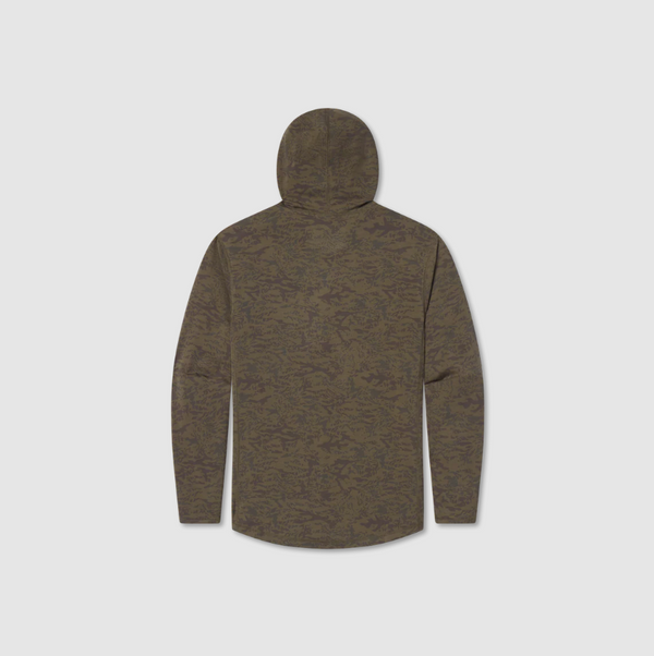 Birkdale MarshLUX Performance Hoodie- Burnt Taupe & Stone Brown