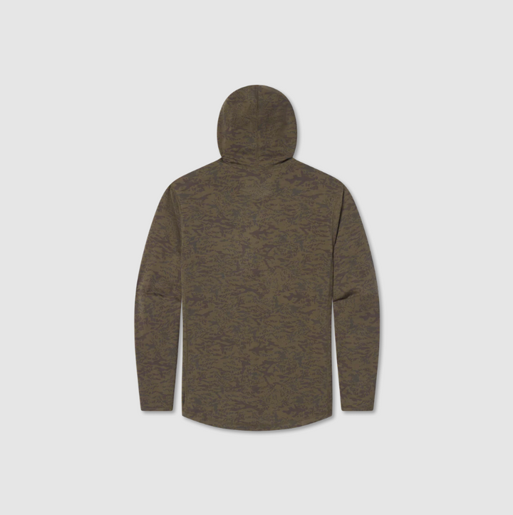 Birkdale MarshLUX Performance Hoodie- Burnt Taupe & Stone Brown